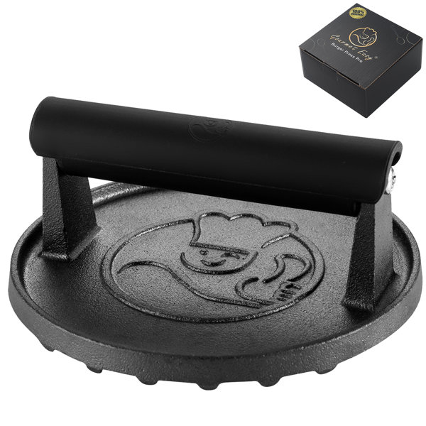 Gourmet Easy Cast Iron Dishwasher Safe Grill Press Wayfair
